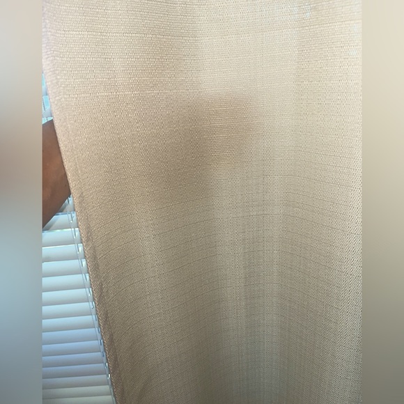🪻🤍Set Of 2 Grommet top Curtain panels Light  beige/ tan color - Picture 3 of 8